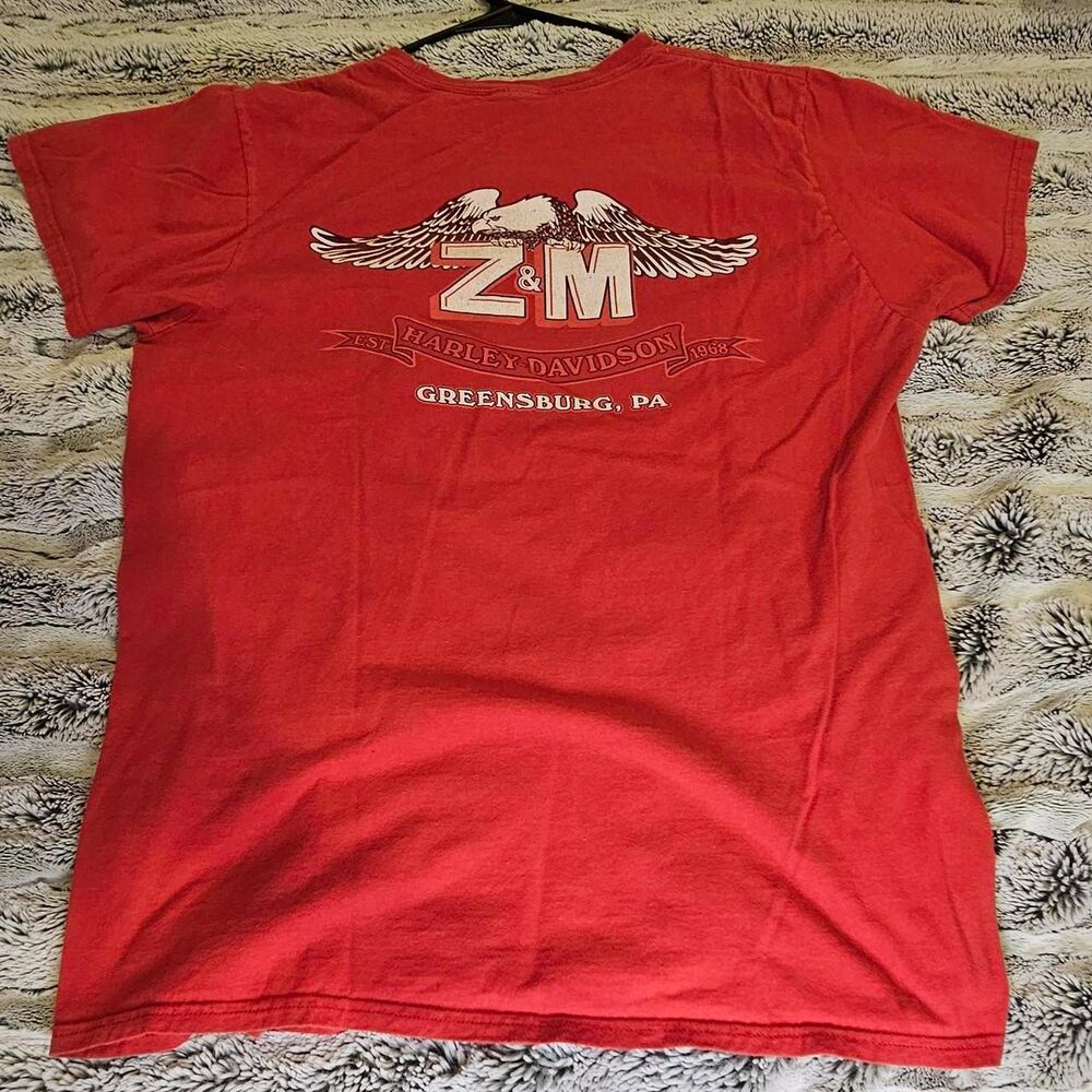 Harley-davidson Men's Red T-shirt